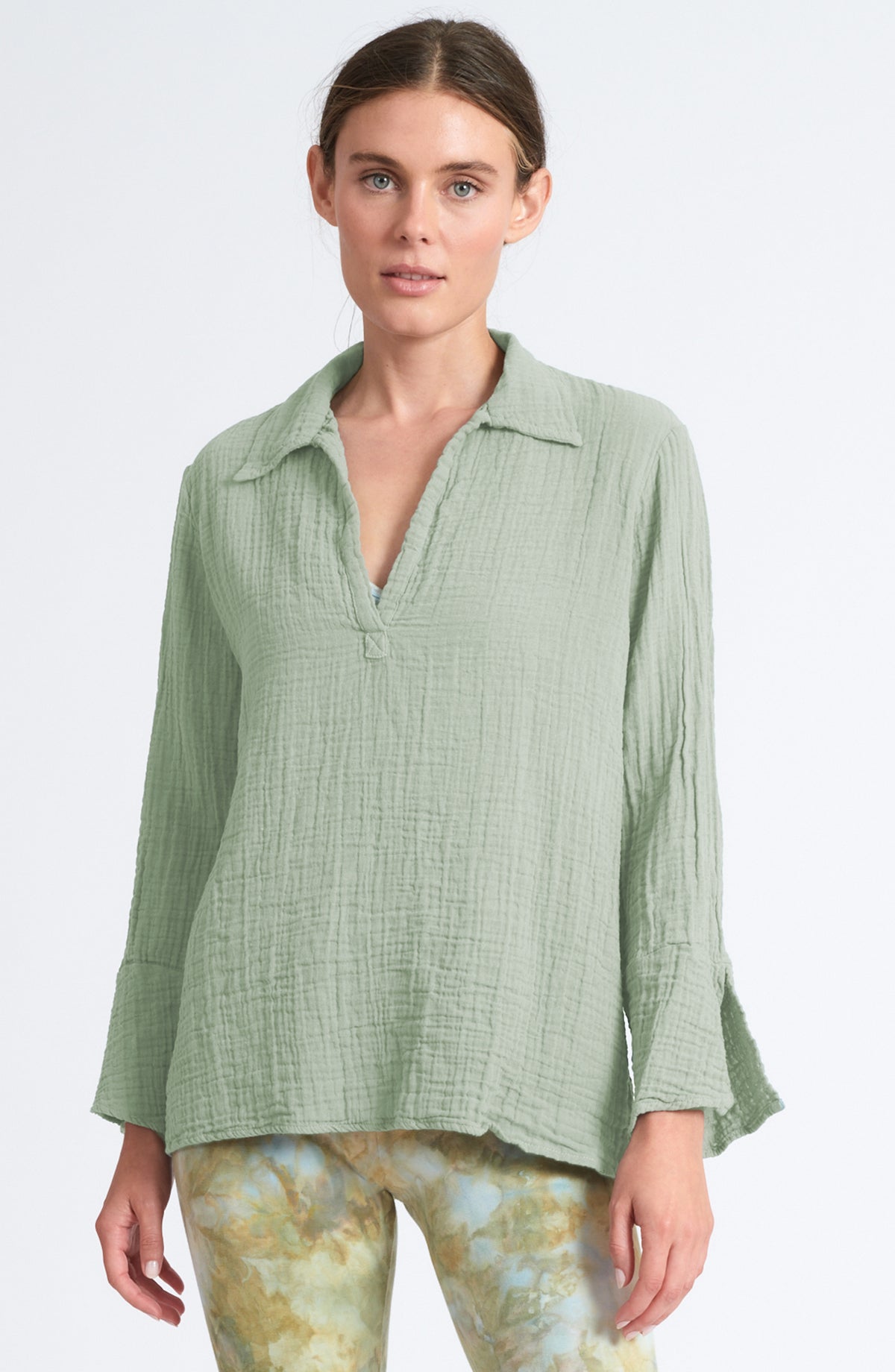 Gauze Paradise Blouse ~Aloe