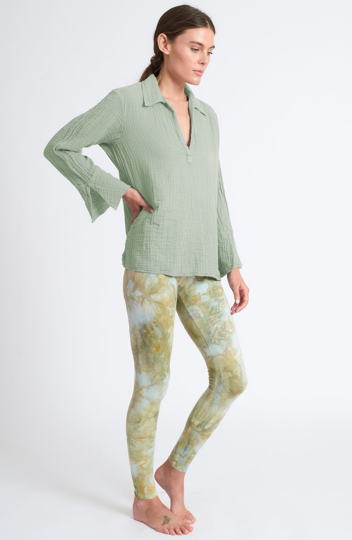 Gauze Paradise Blouse ~Aloe