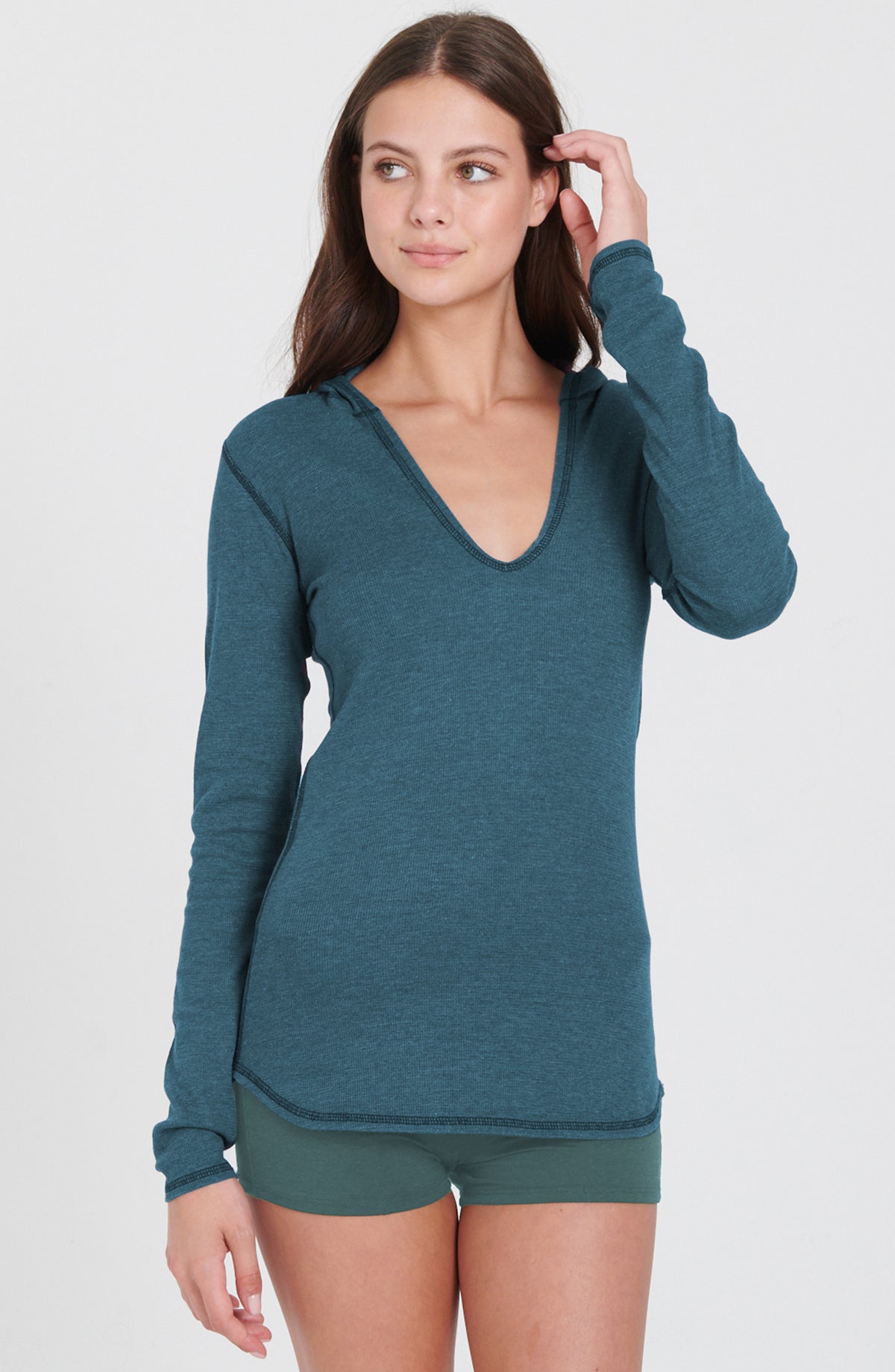 Essential Deep Scoop Hoodie ~ Blue Butterfly