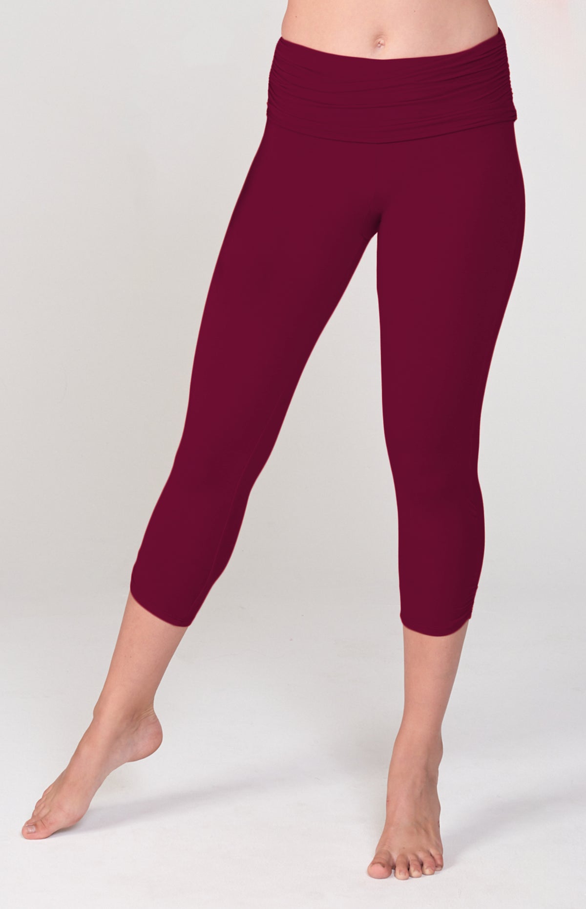 Shirred Ahimsa Capri ~ Wild Berry