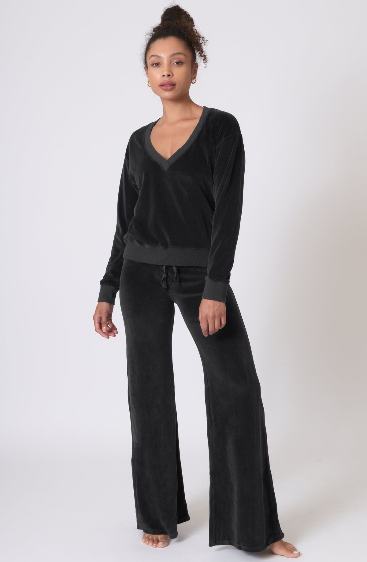 Sutra Flare Velour Pant ~ Shadow