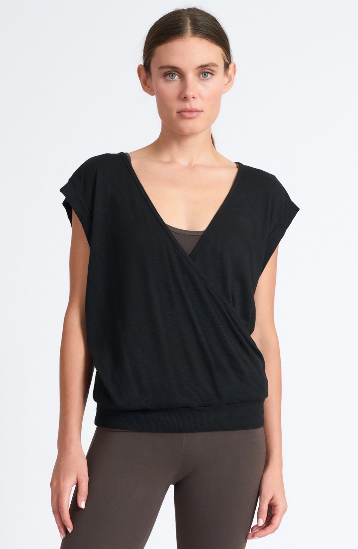 Ribbed Studio Coverup ~ Black