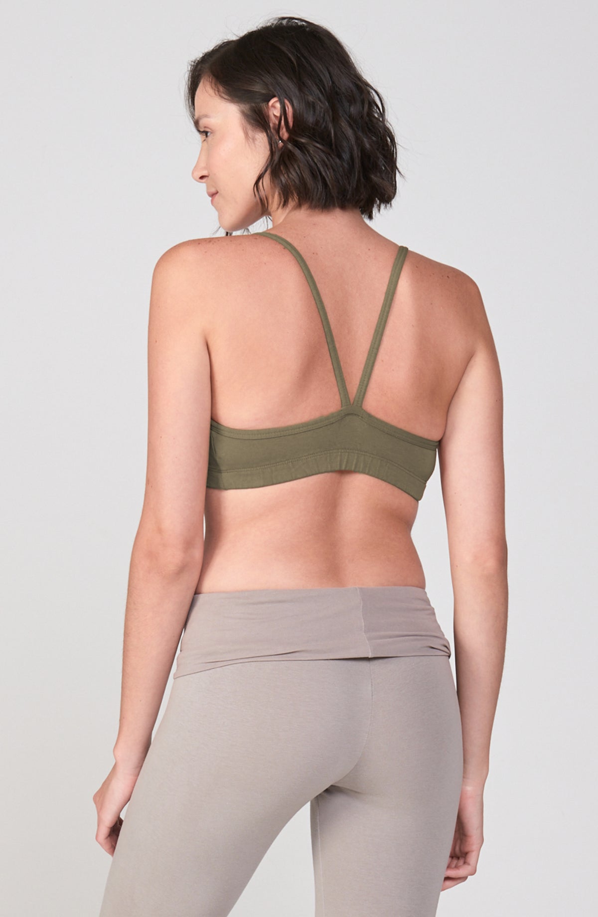 Strappy Hatha Bralette ~ Smokey Olive