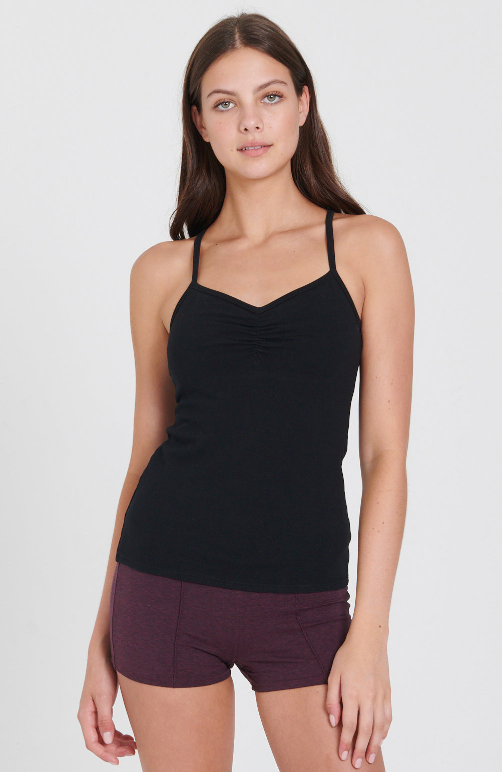 Criss Cross Practice Cami ~ Black