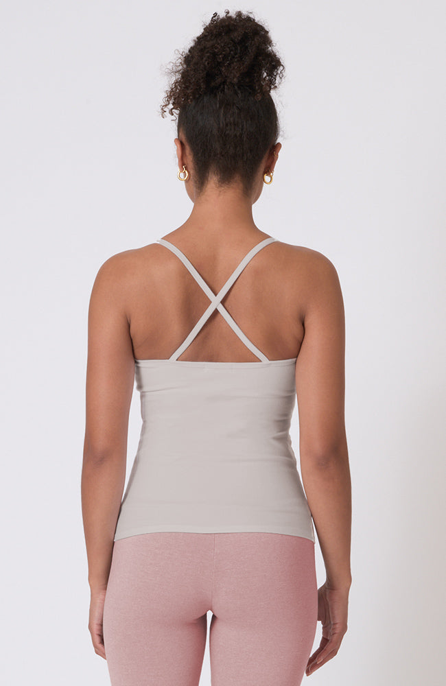 Criss Cross Practice Cami ~ Stone