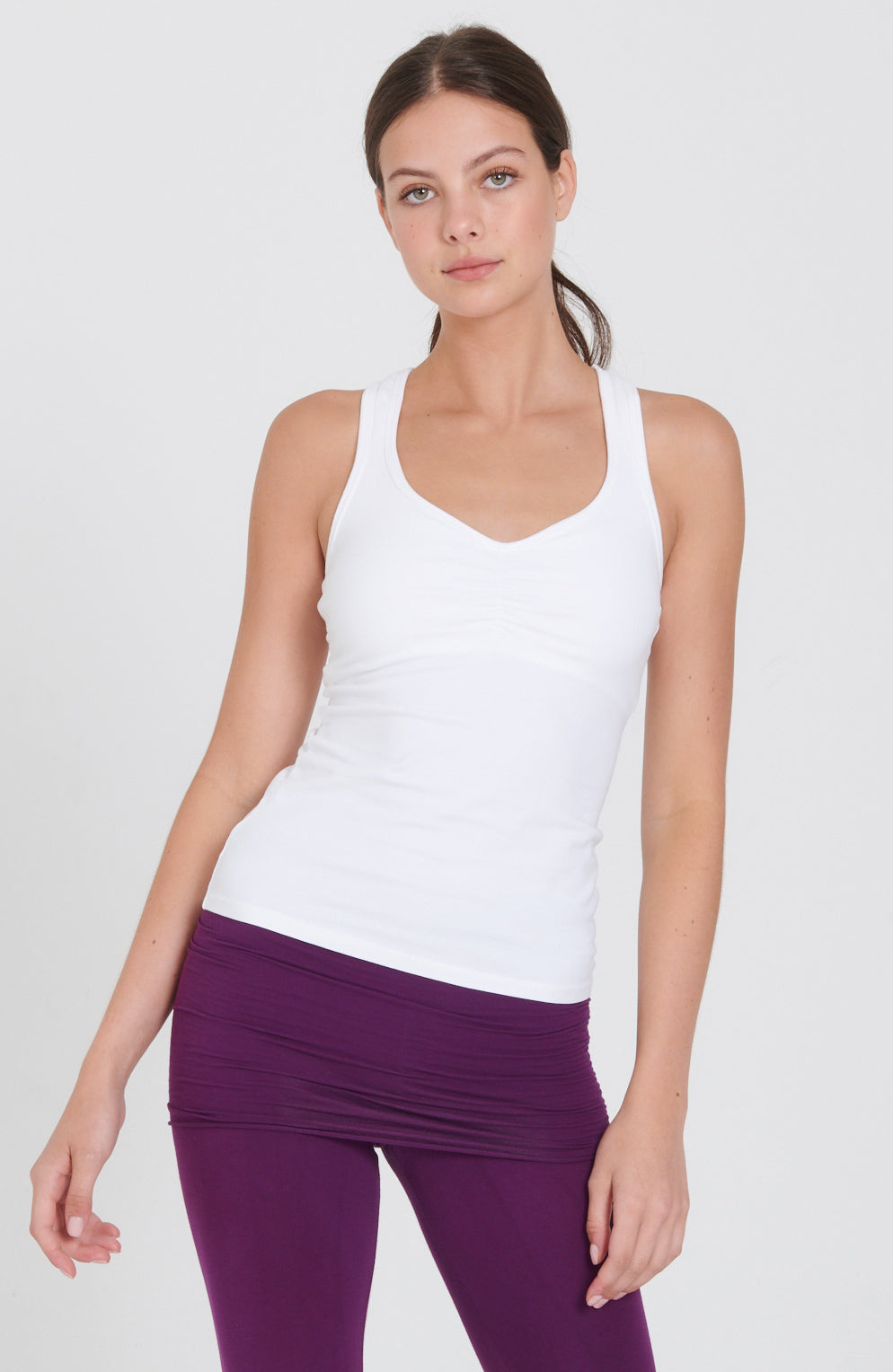 Racerback Bhakti Tank ~ White