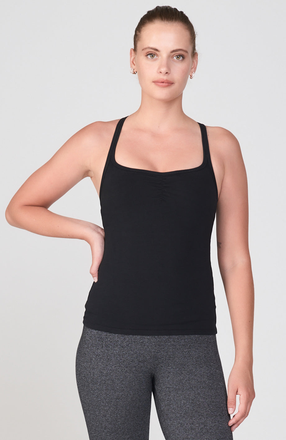 Slim Racerback Vinyasa Cami ~Black