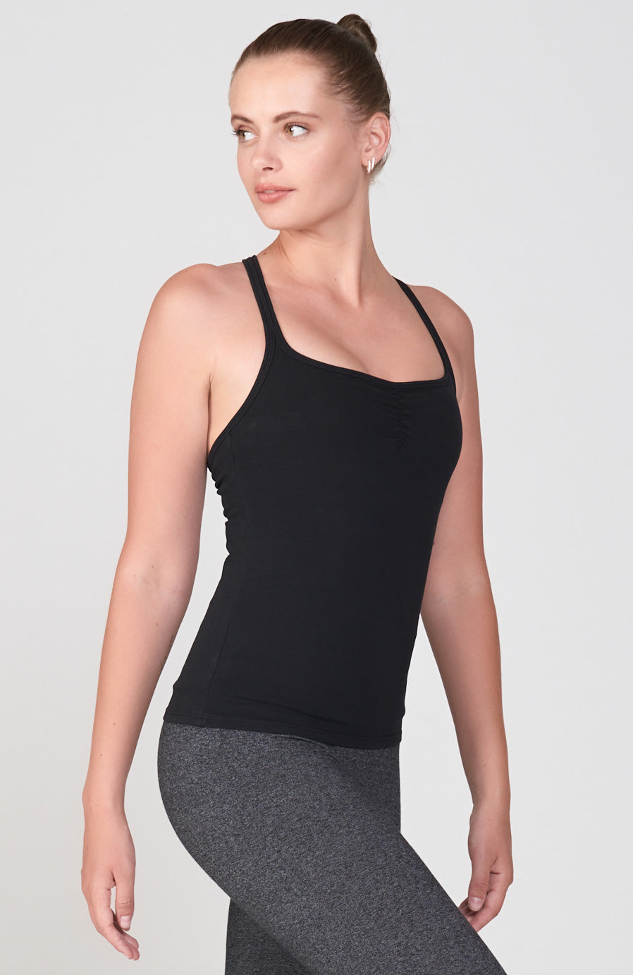 Slim Racerback Vinyasa Cami ~Black