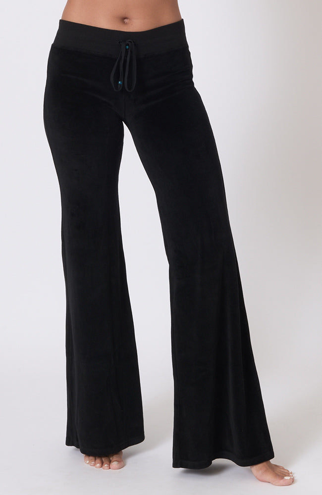Sutra Flare Velour Pant ~ Black