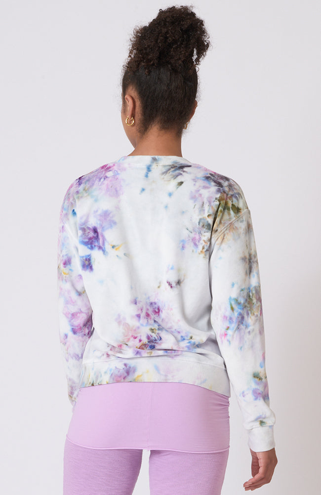 Velour V Neck Sutra Sweatshirt ~ Garden Party