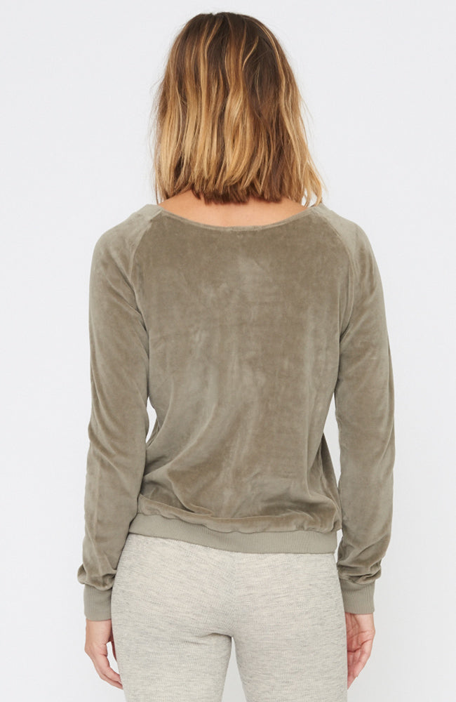 Velour Wanderer Sweatshirt ~ Sand Dune