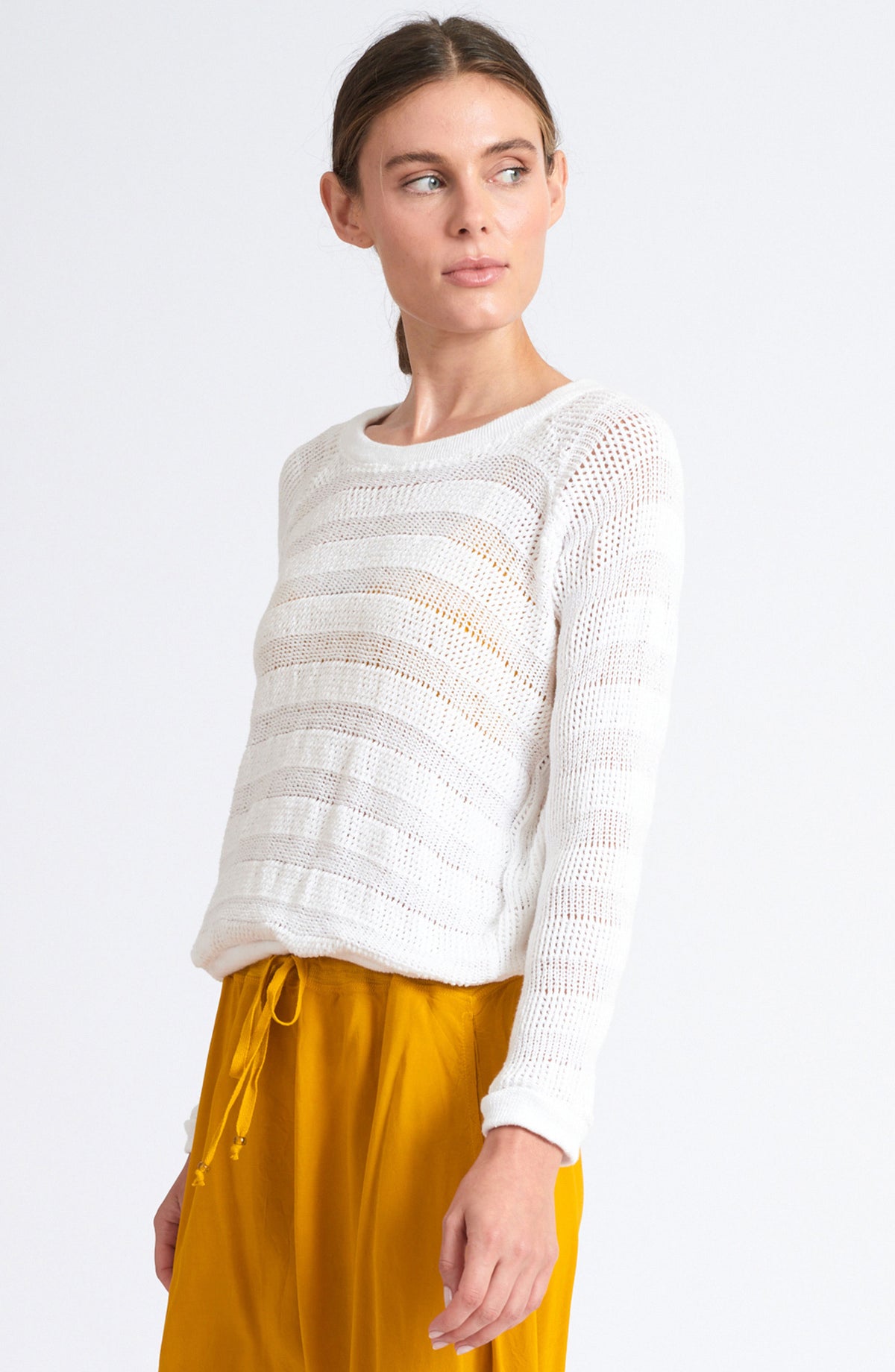 Malibu Mesh Pullover ~ White