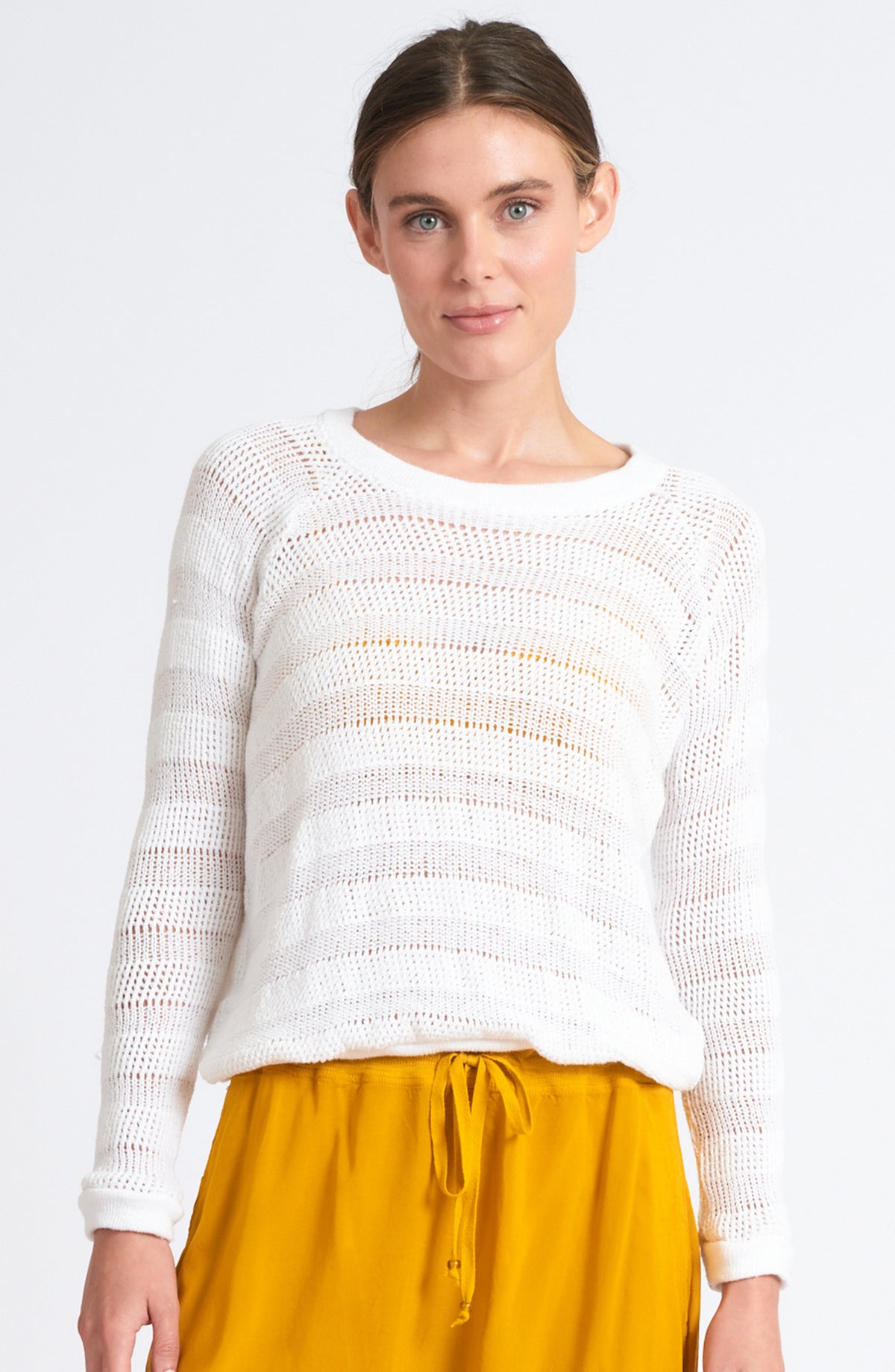 Malibu Mesh Pullover ~ White