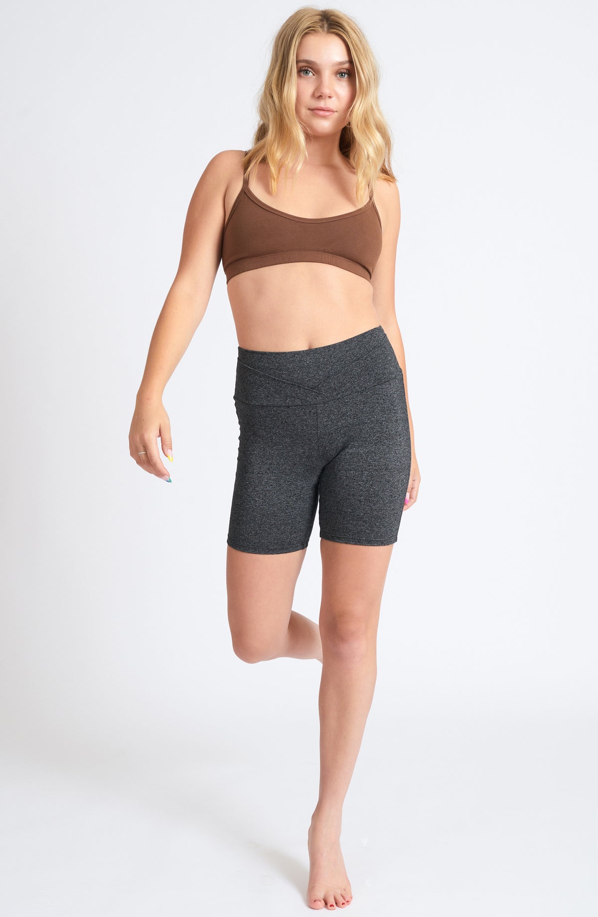 High Waist Bike Short ~ Black Ash