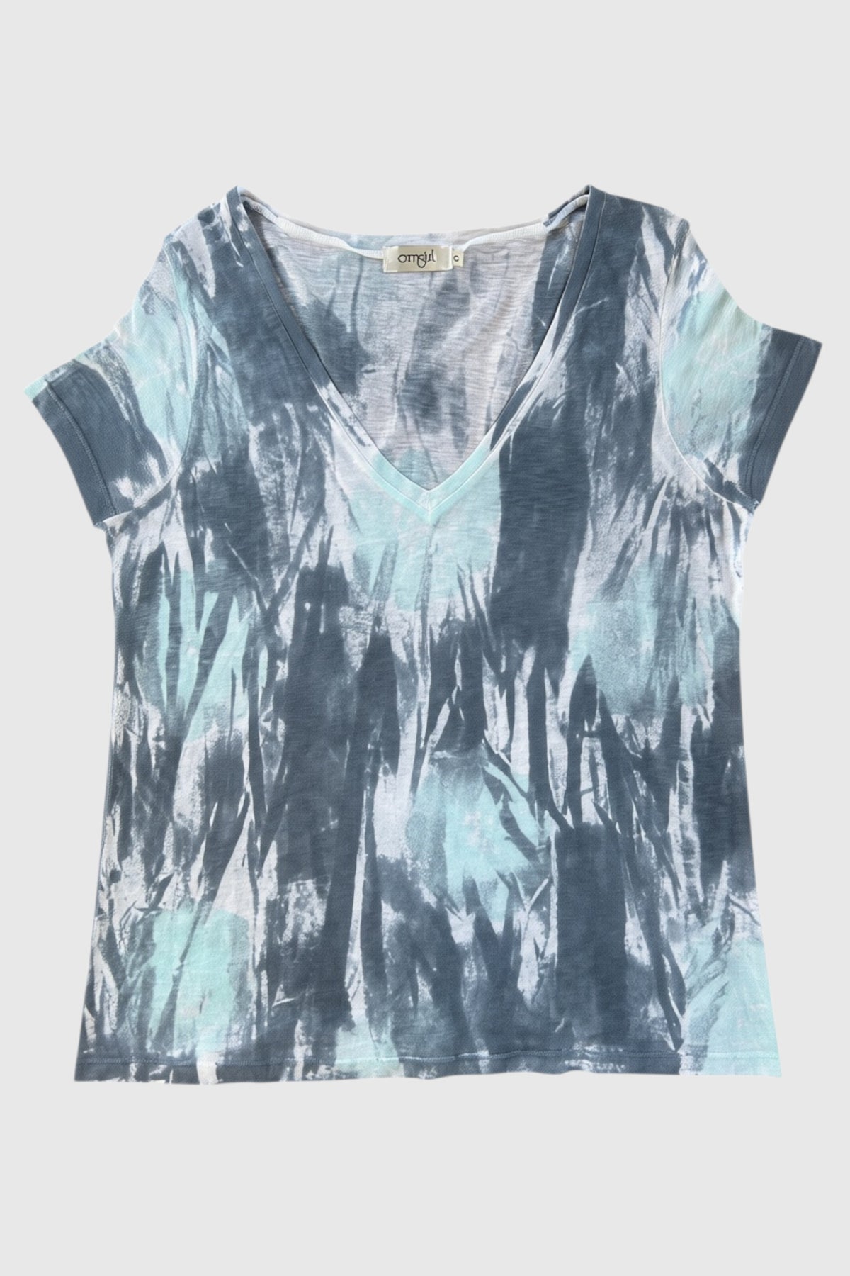 Slub Mindful Tee ~ Abstract Blues