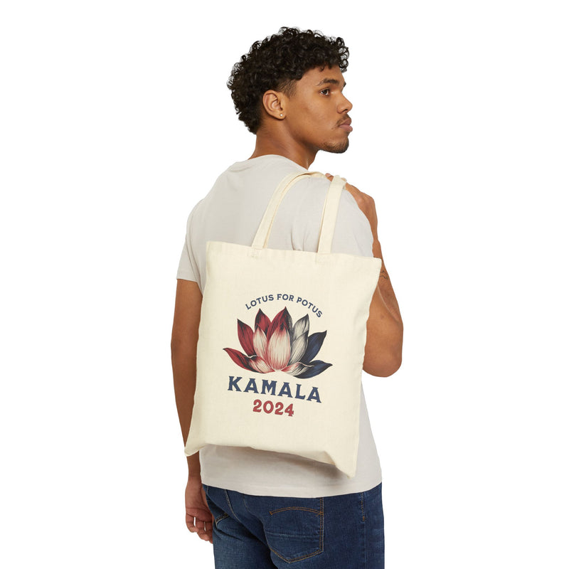 Lotus For Potus ~ Canvas Tote