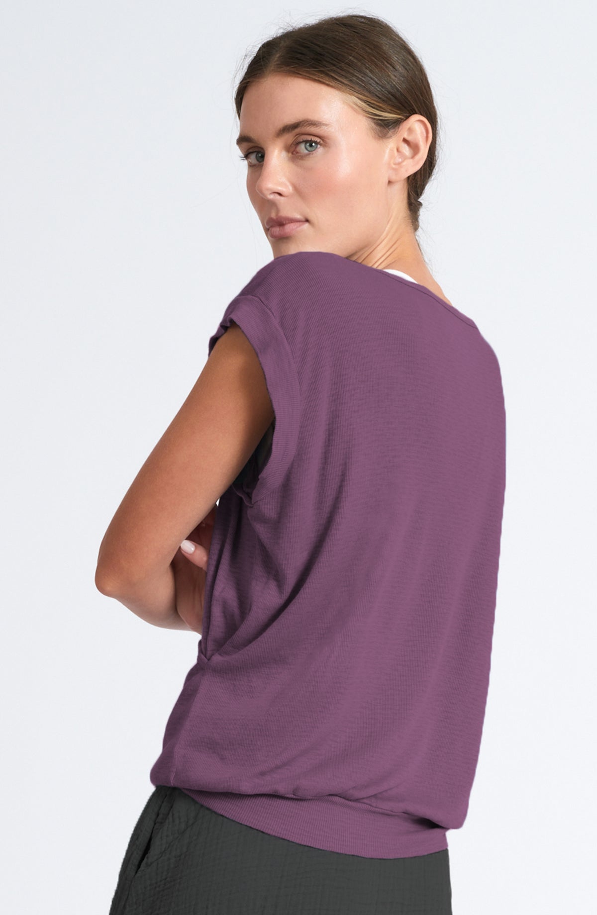Ribbed Studio Coverup ~Fig