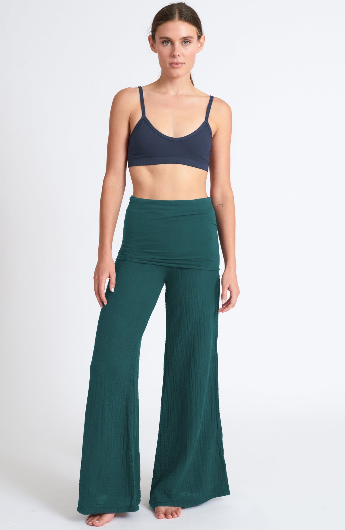 Gauze Paradise Nomad Pant ~ Emerald Sea