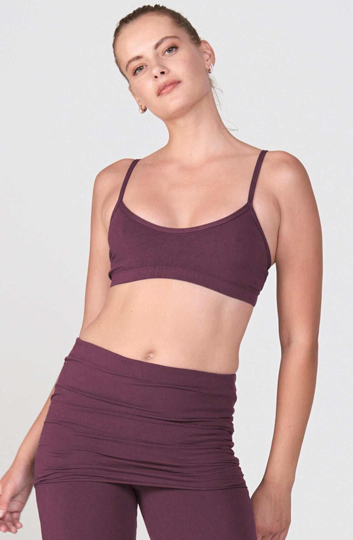 Strappy Hatha Bralette ~ Aubergine