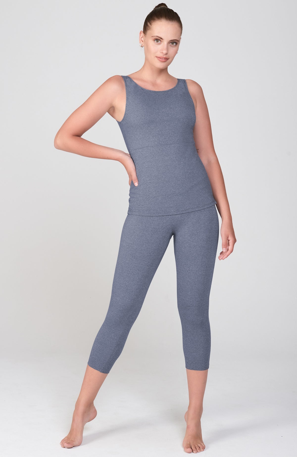 Double Waist Pose Capri ~ Denim