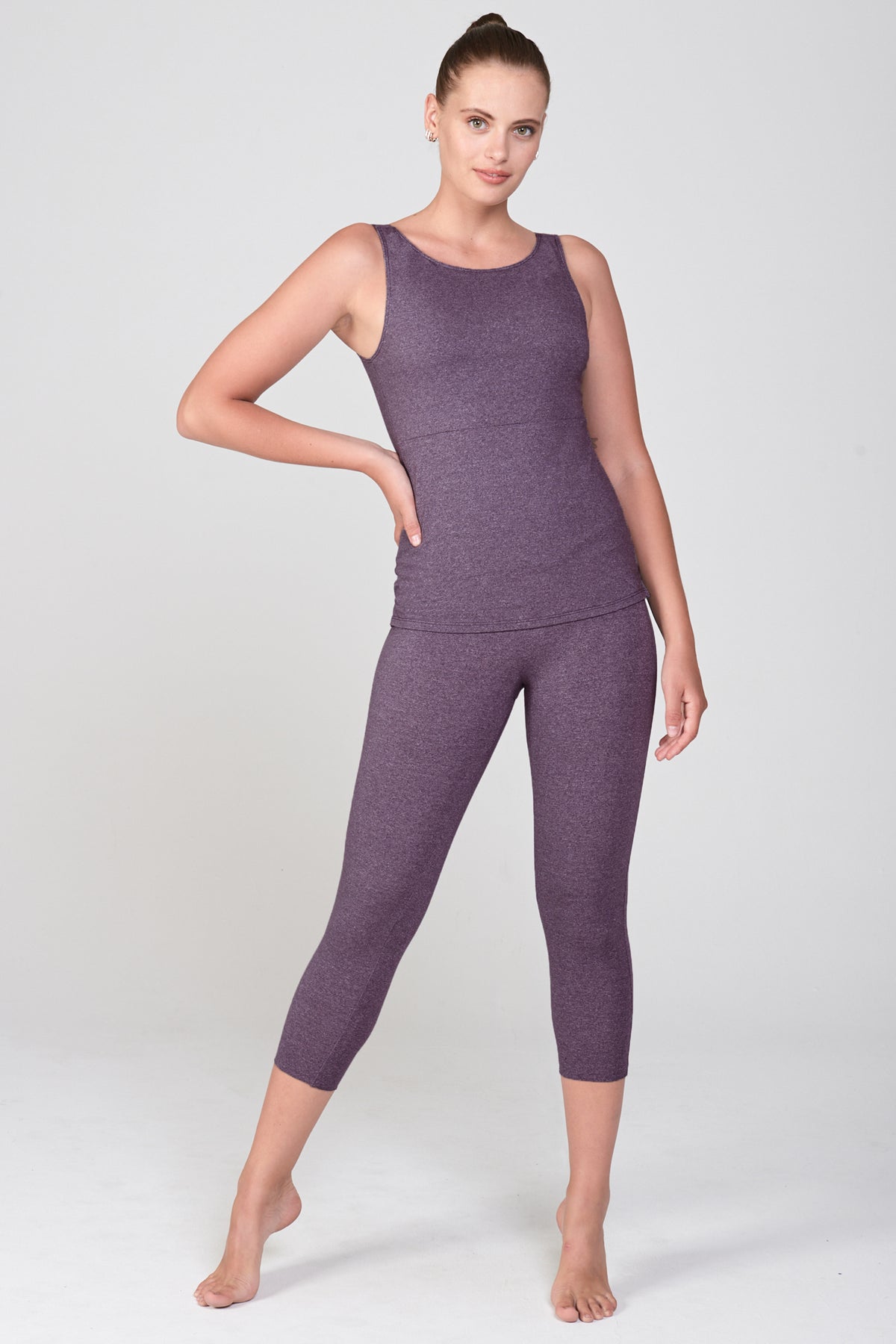 Double Waist Pose Capri ~ Purple Haze