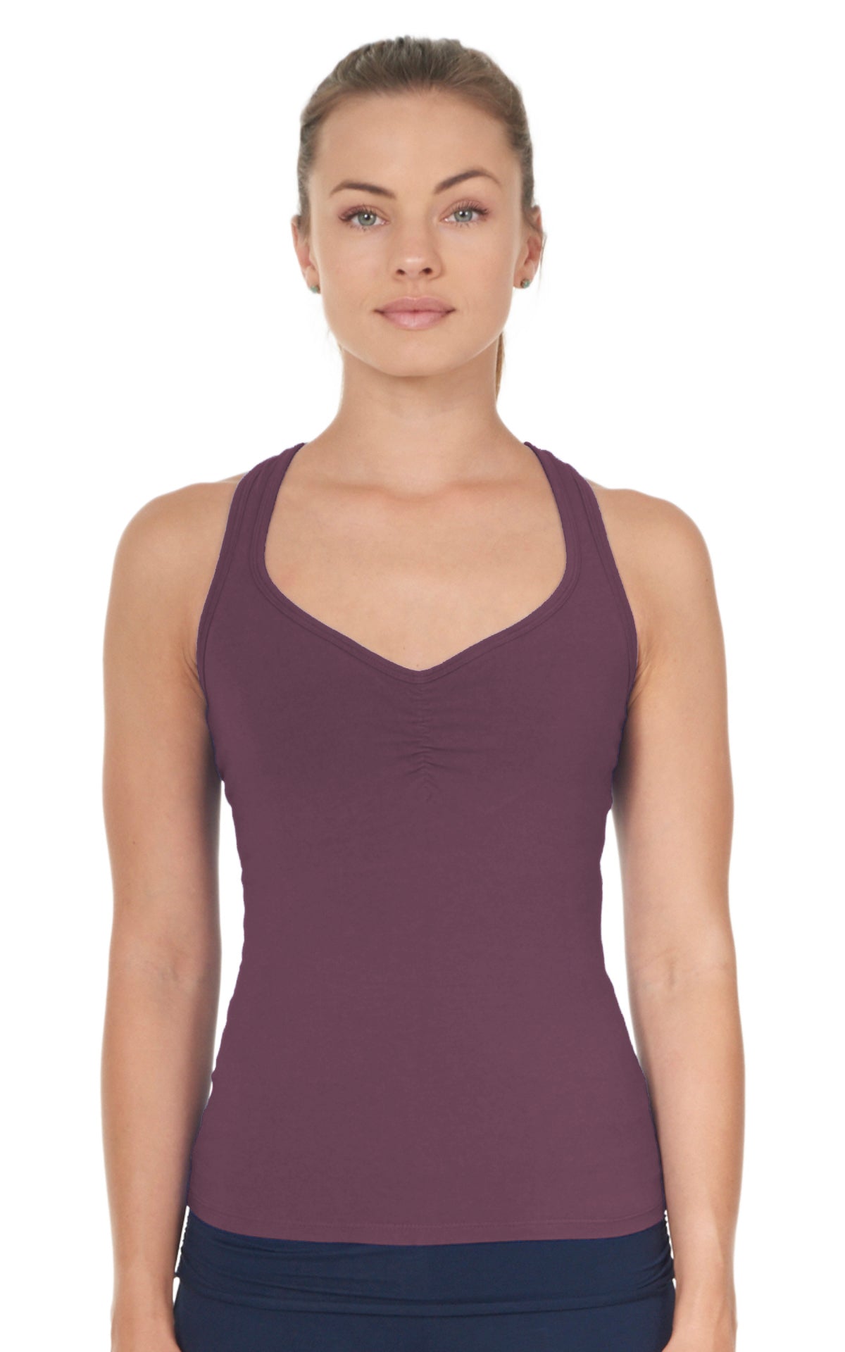 Racerback Bhakti Tank ~ Aubergine