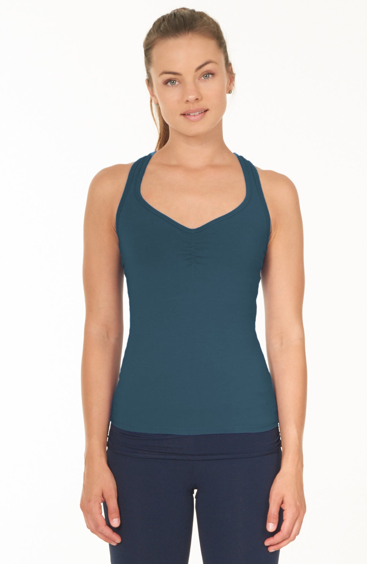 Racerback Bhakti Tank ~ Peacock