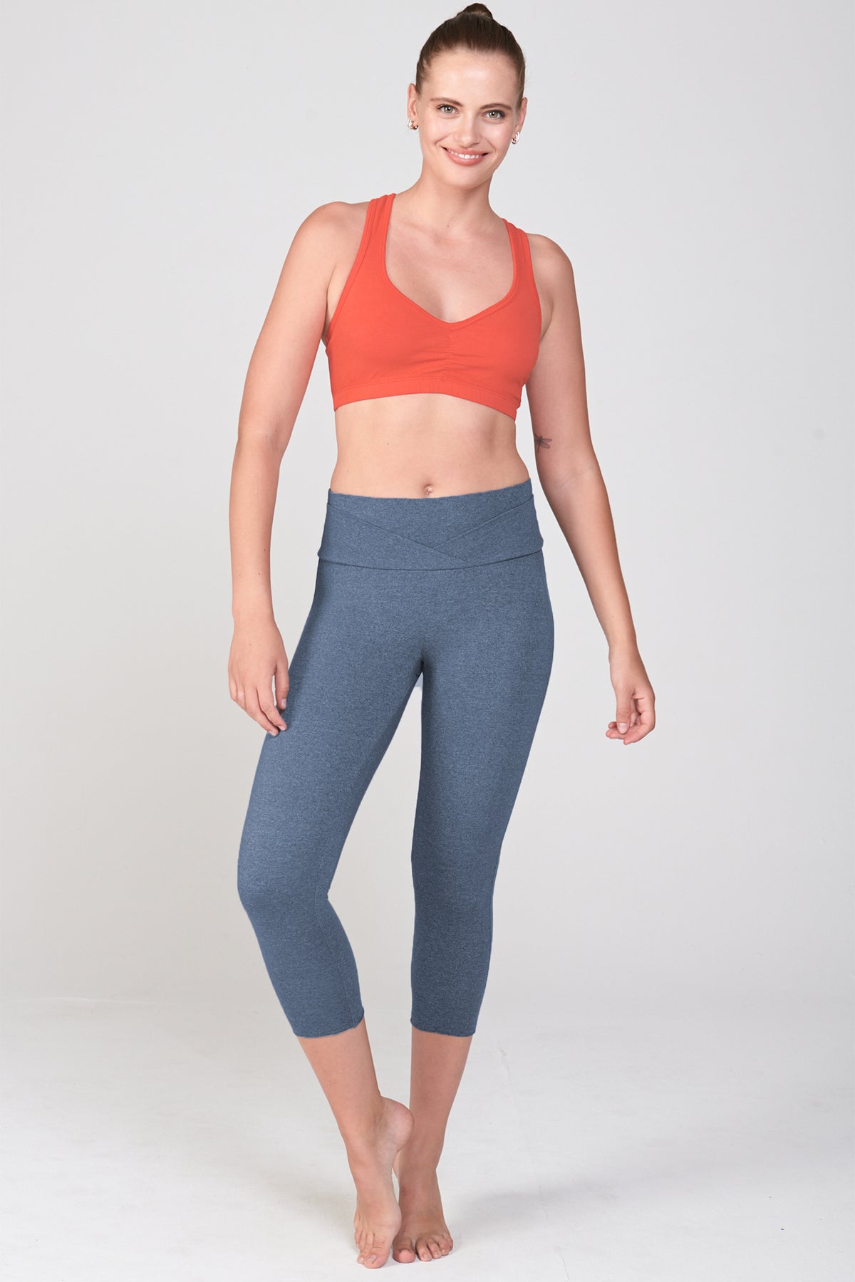 Double Waist Pose Capri ~ Denim