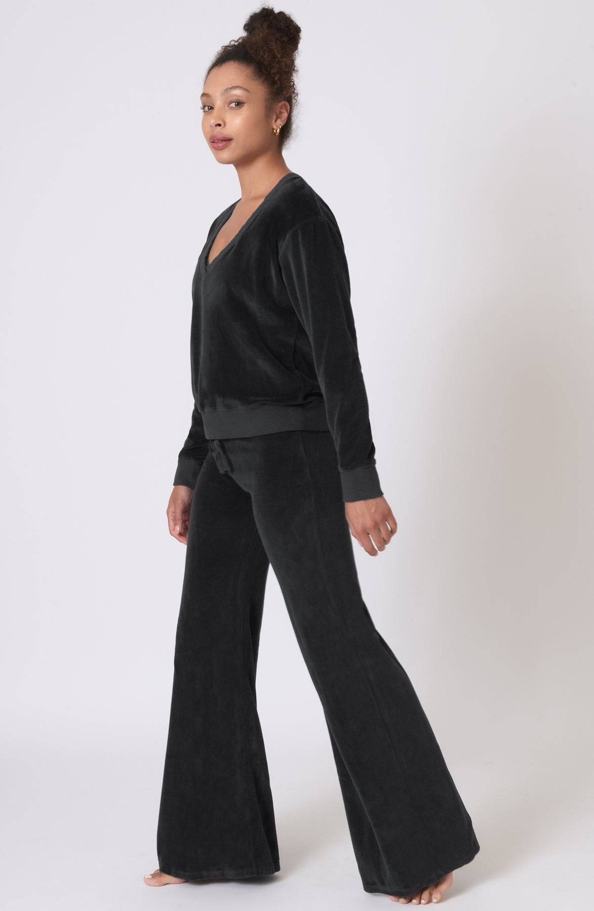 Sutra Flare Velour Pant ~ Shadow