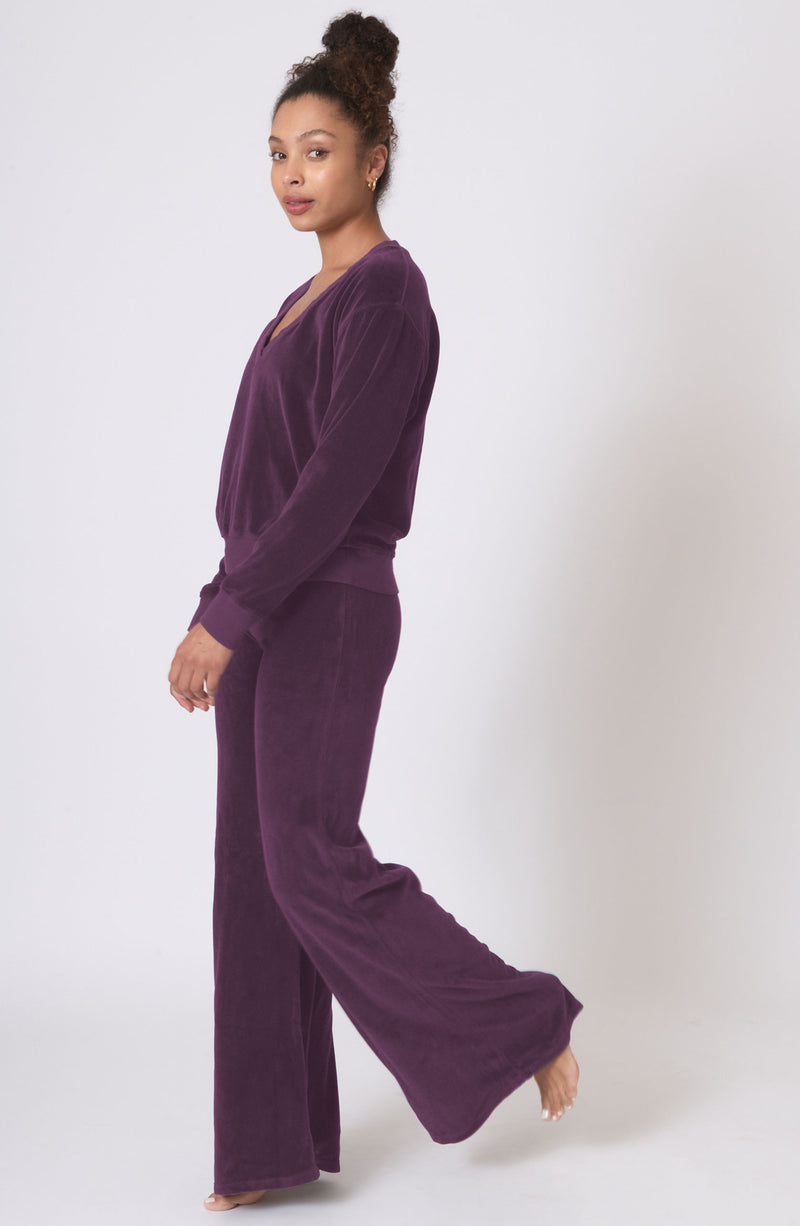 Sutra Flare Velour Pant ~ Fig