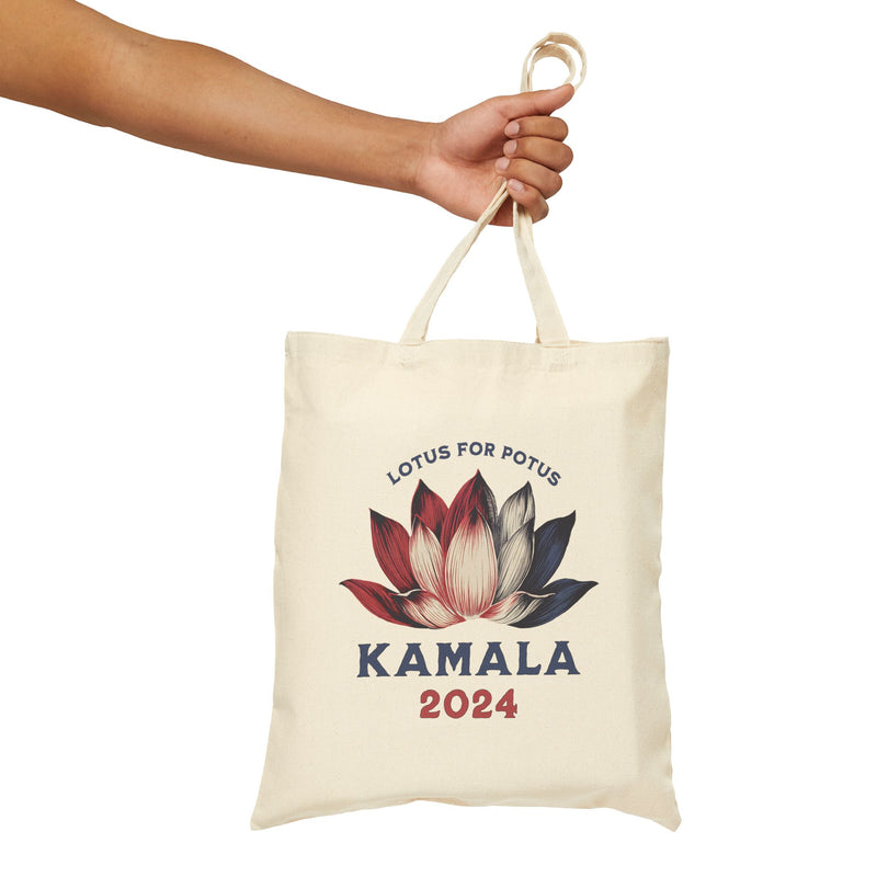 Lotus For Potus ~ Canvas Tote