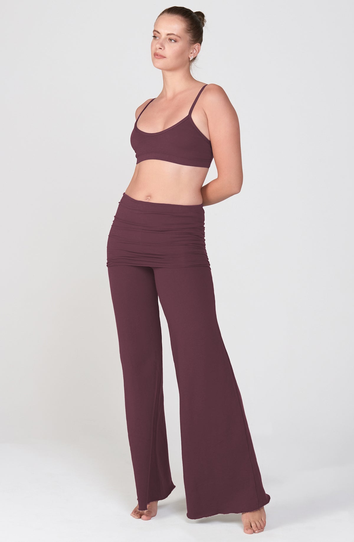 Hybrid Nomad Flare Pant ~ Aubergine