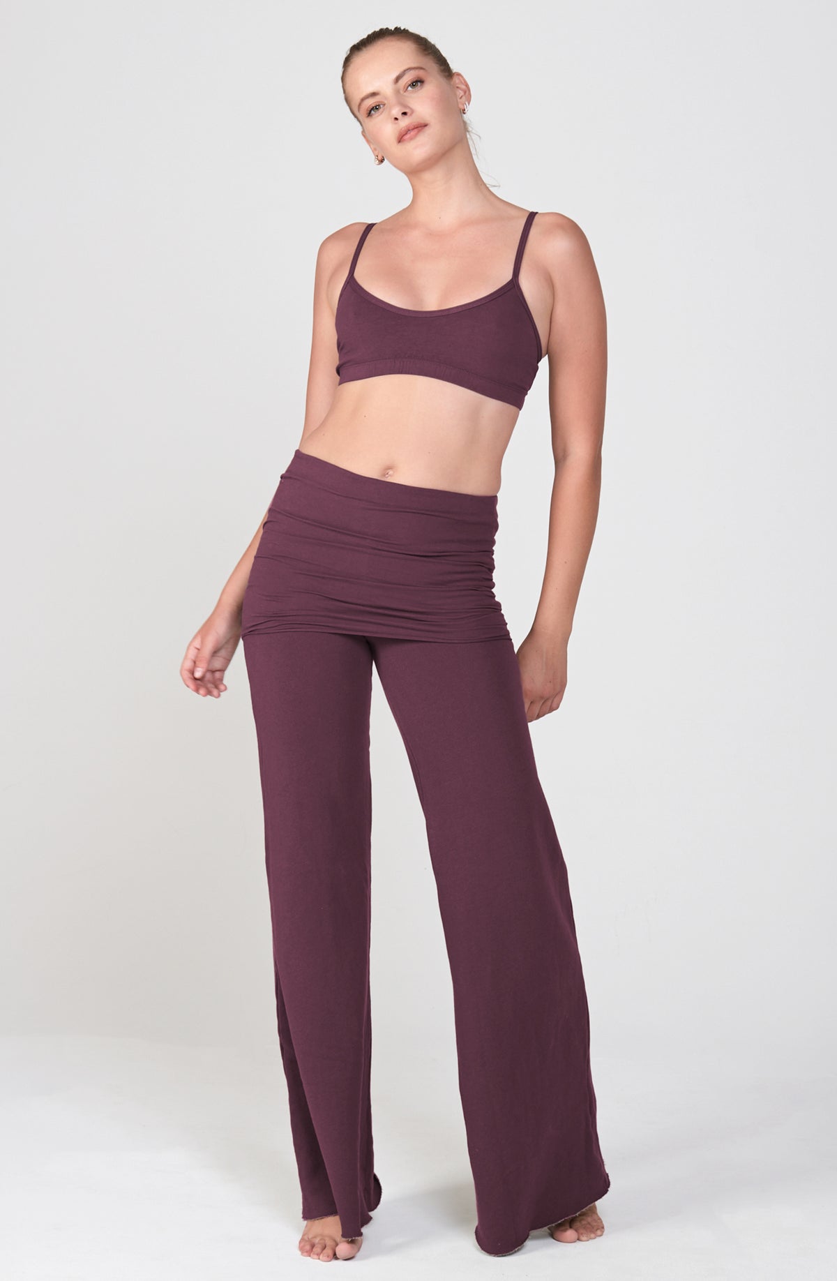 Hybrid Nomad Flare Pant ~ Aubergine