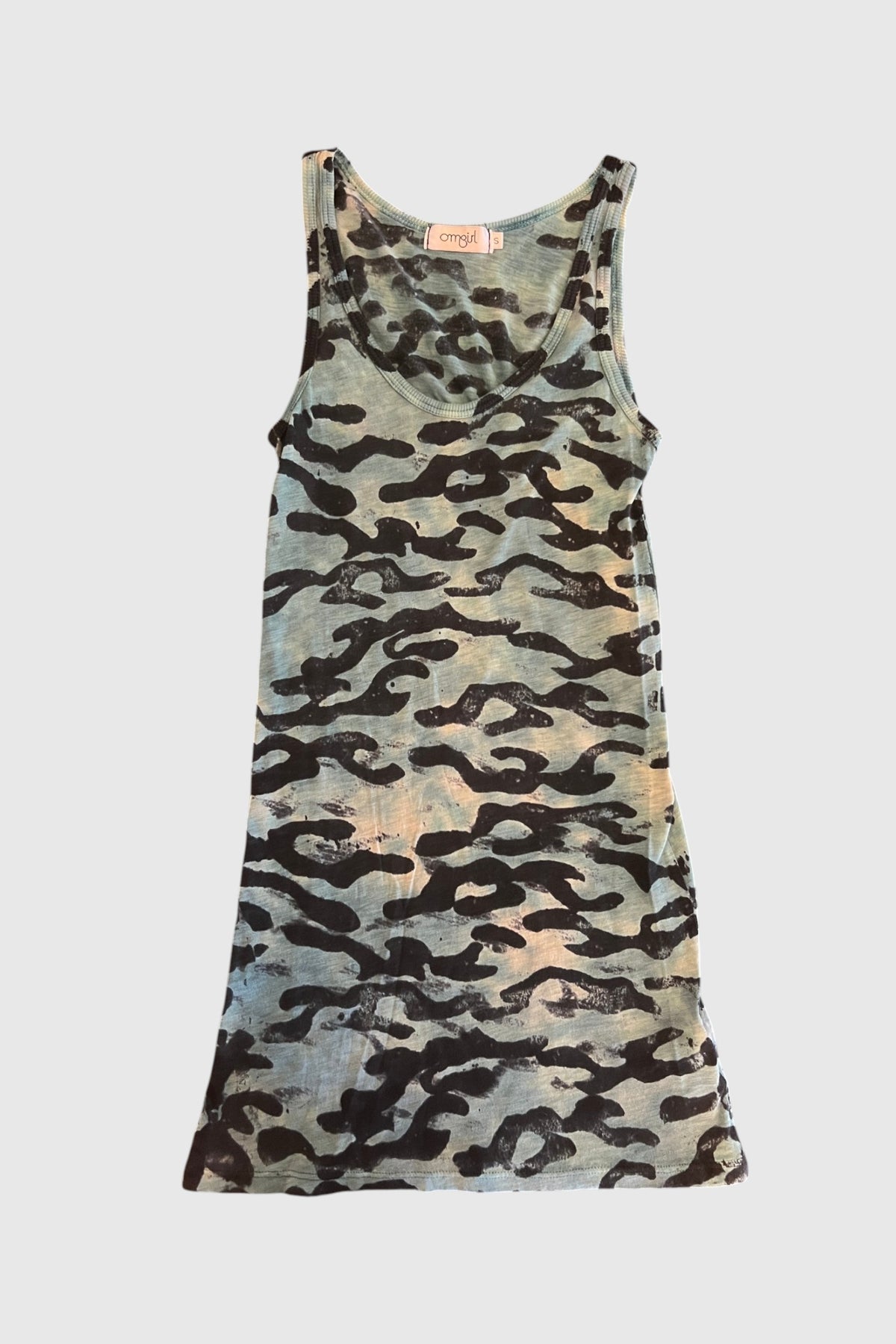 Slub Mindful Tank ~ Camo TD Soft Teal