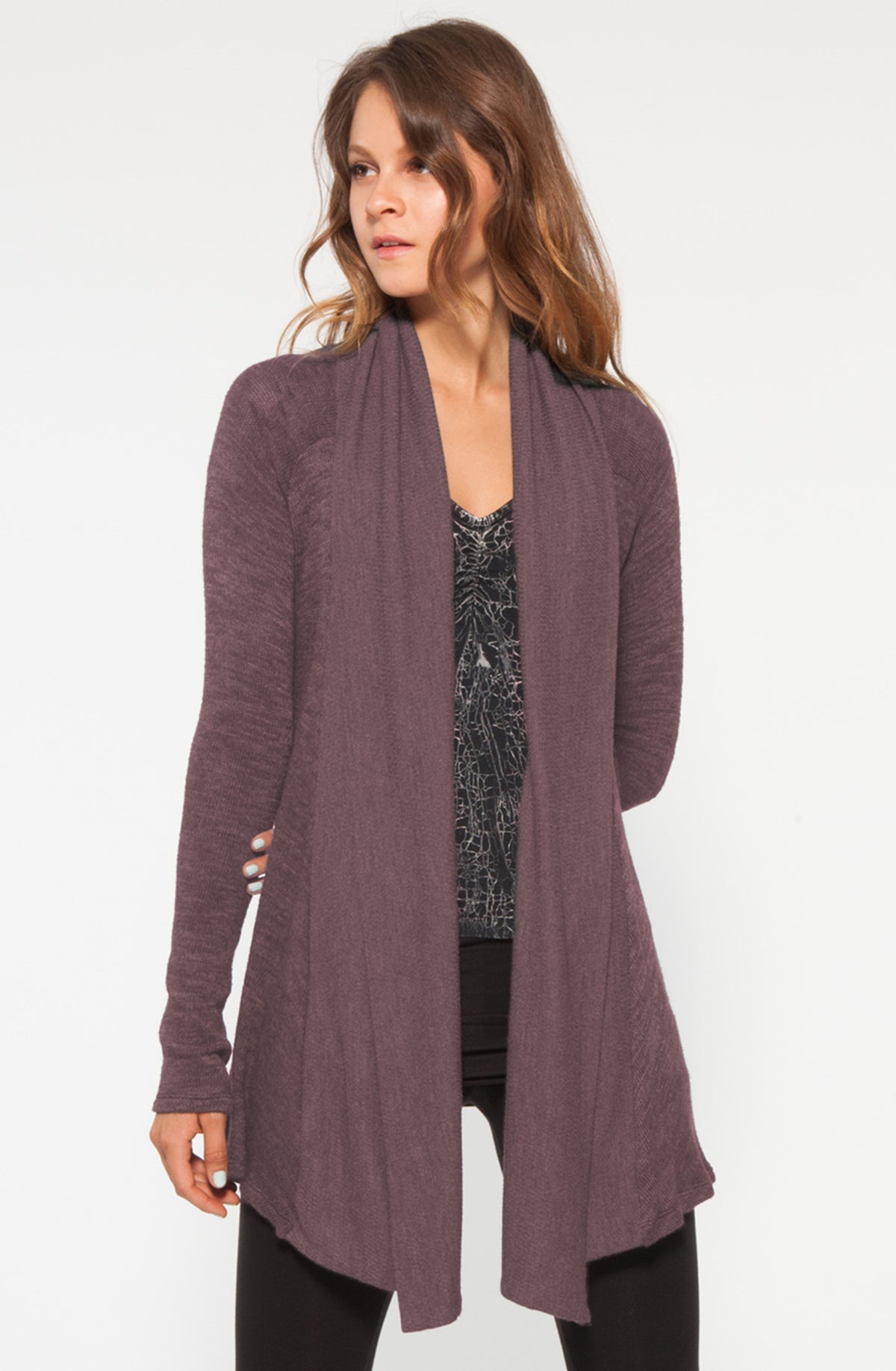 The Nomad Cardigan ~ Aubergine