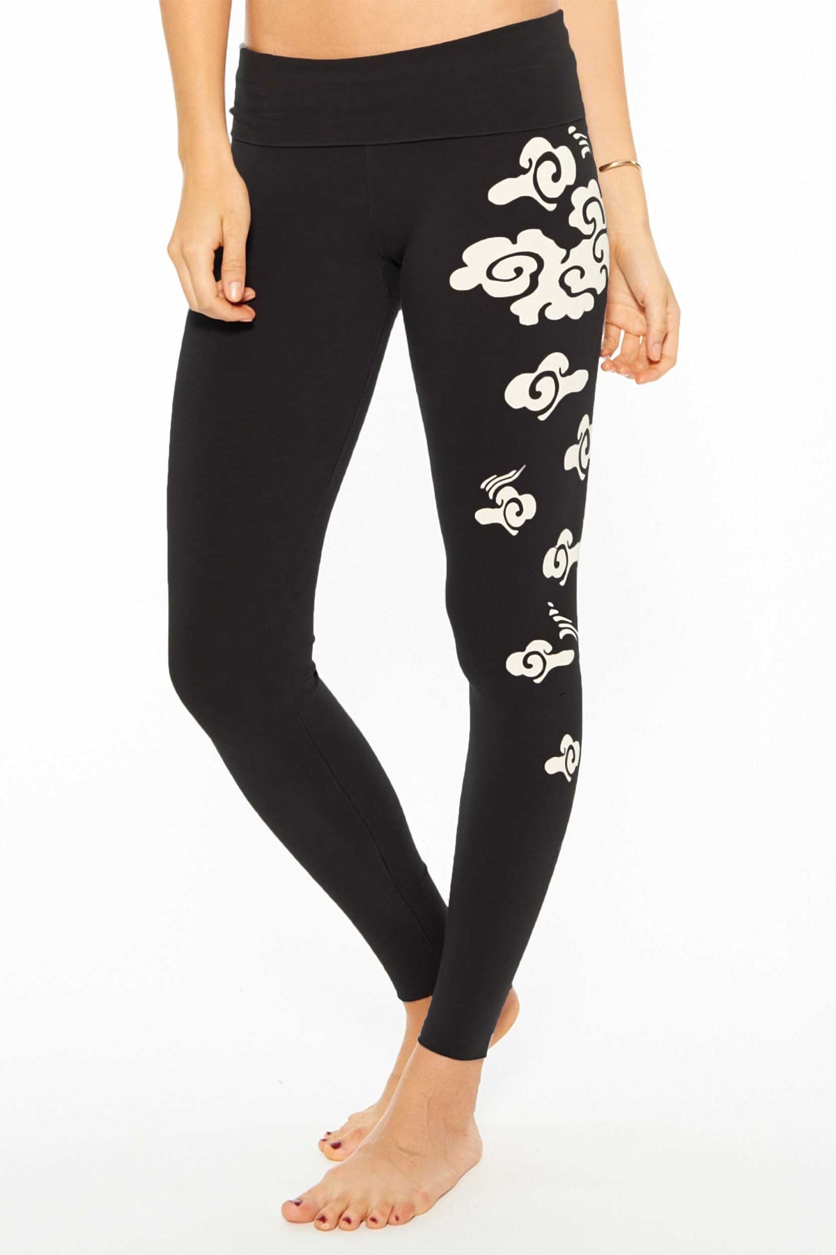 High or Low Waisted Hatha Legging ~ Tibetan Clouds
