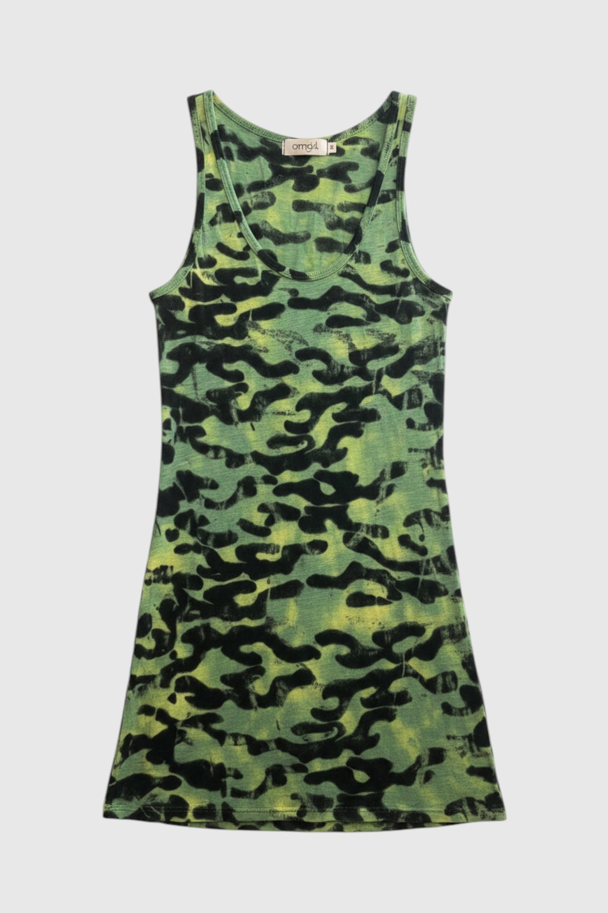 Slub Mindful Tank ~ Camo TD Green