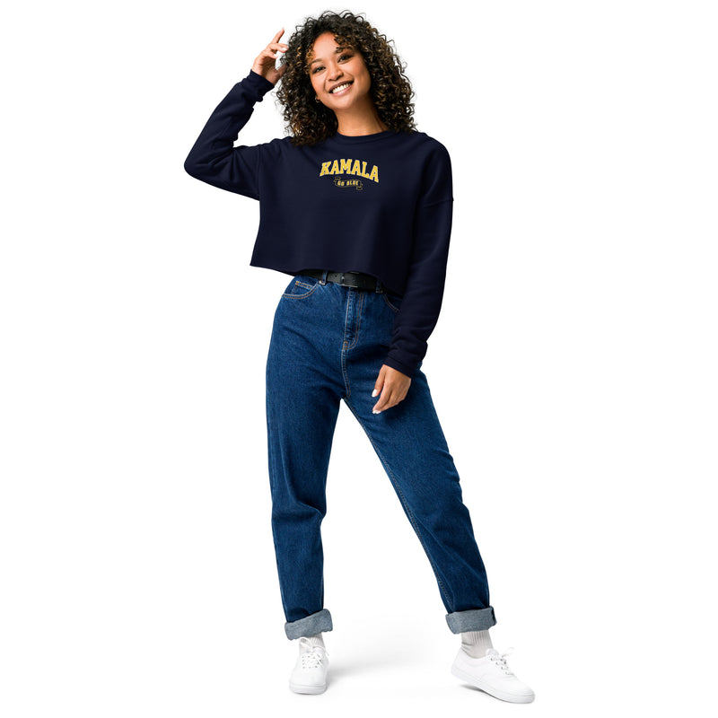 Kamala Go Blue ~ Women's Crop Sweatshirt