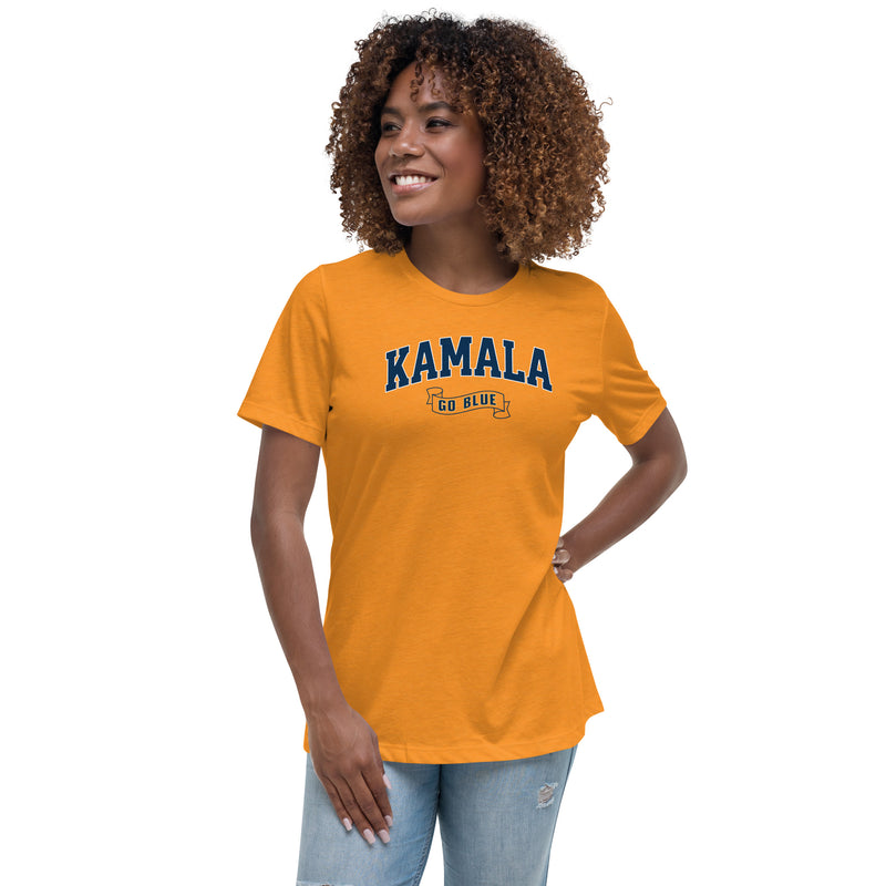 Kamala Go Blue ~ Women's T-Shirt in Marigold