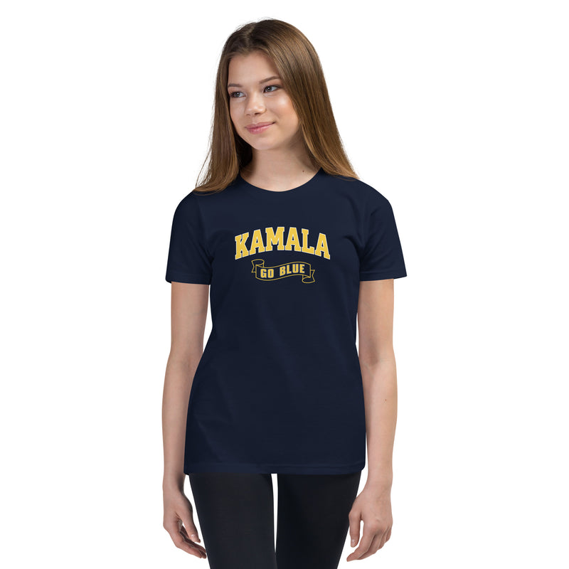 Kamala Go Blue ~ Youth Short Sleeve T-Shirt