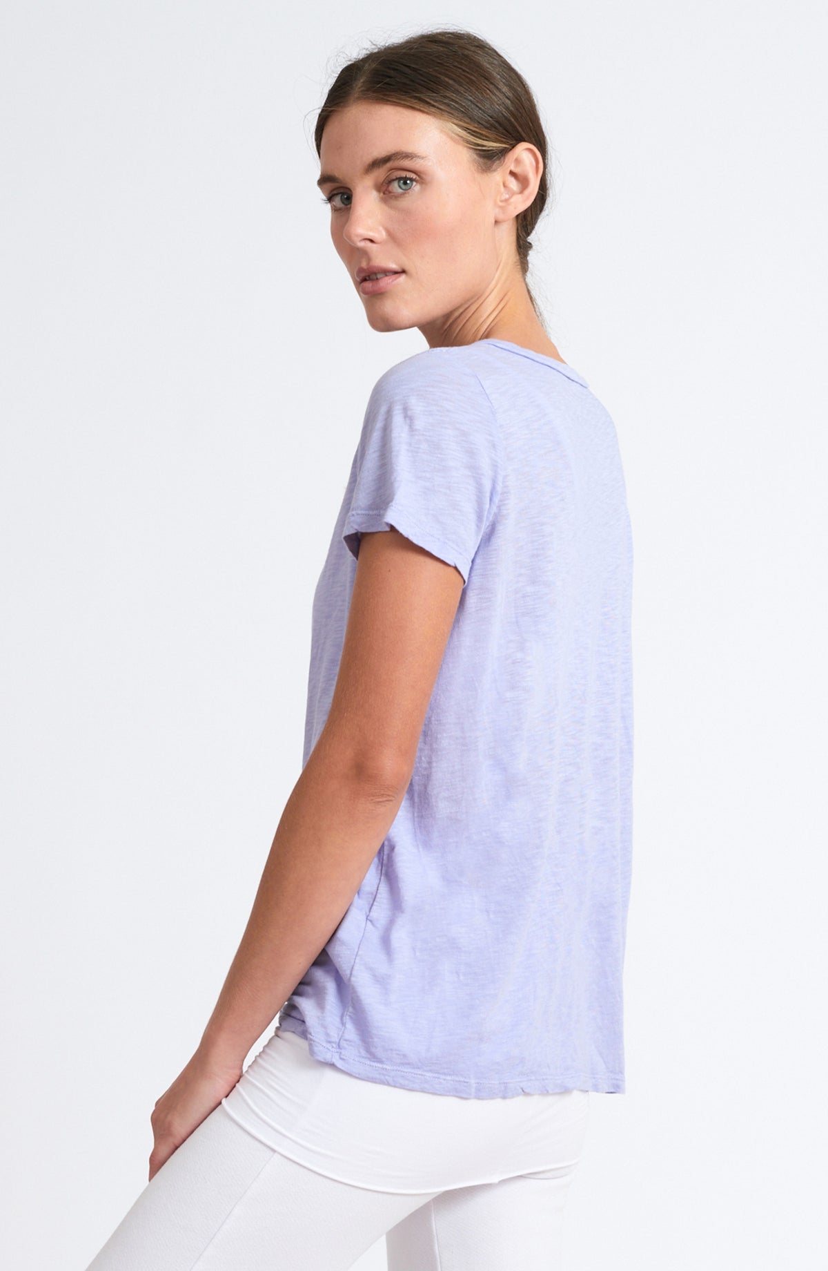 Slub Mindful V-Tee ~Lilac