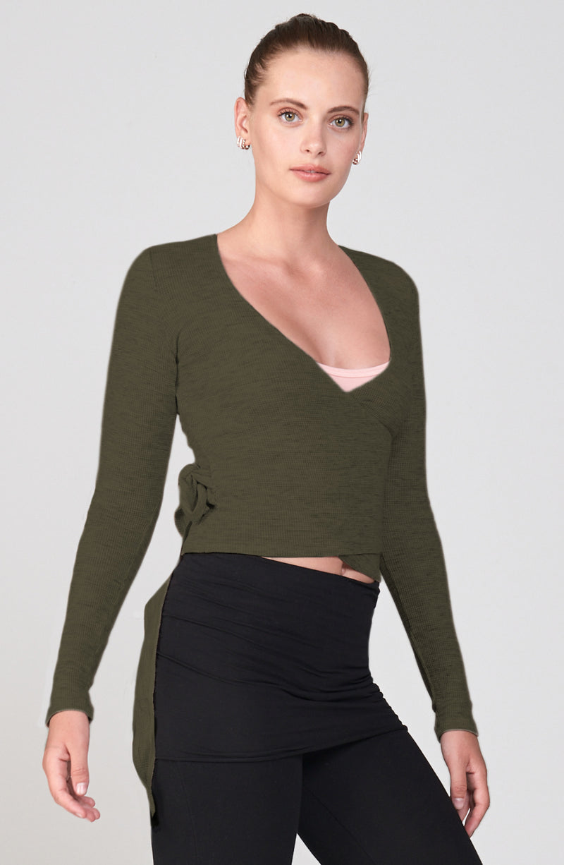 Ideal Wrap Top ~ Olive Branch