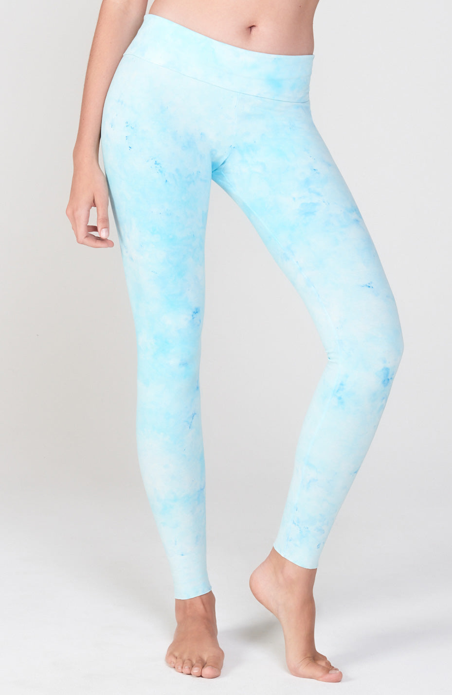 Sueded High Waisted Hatha Legging ~Glacier