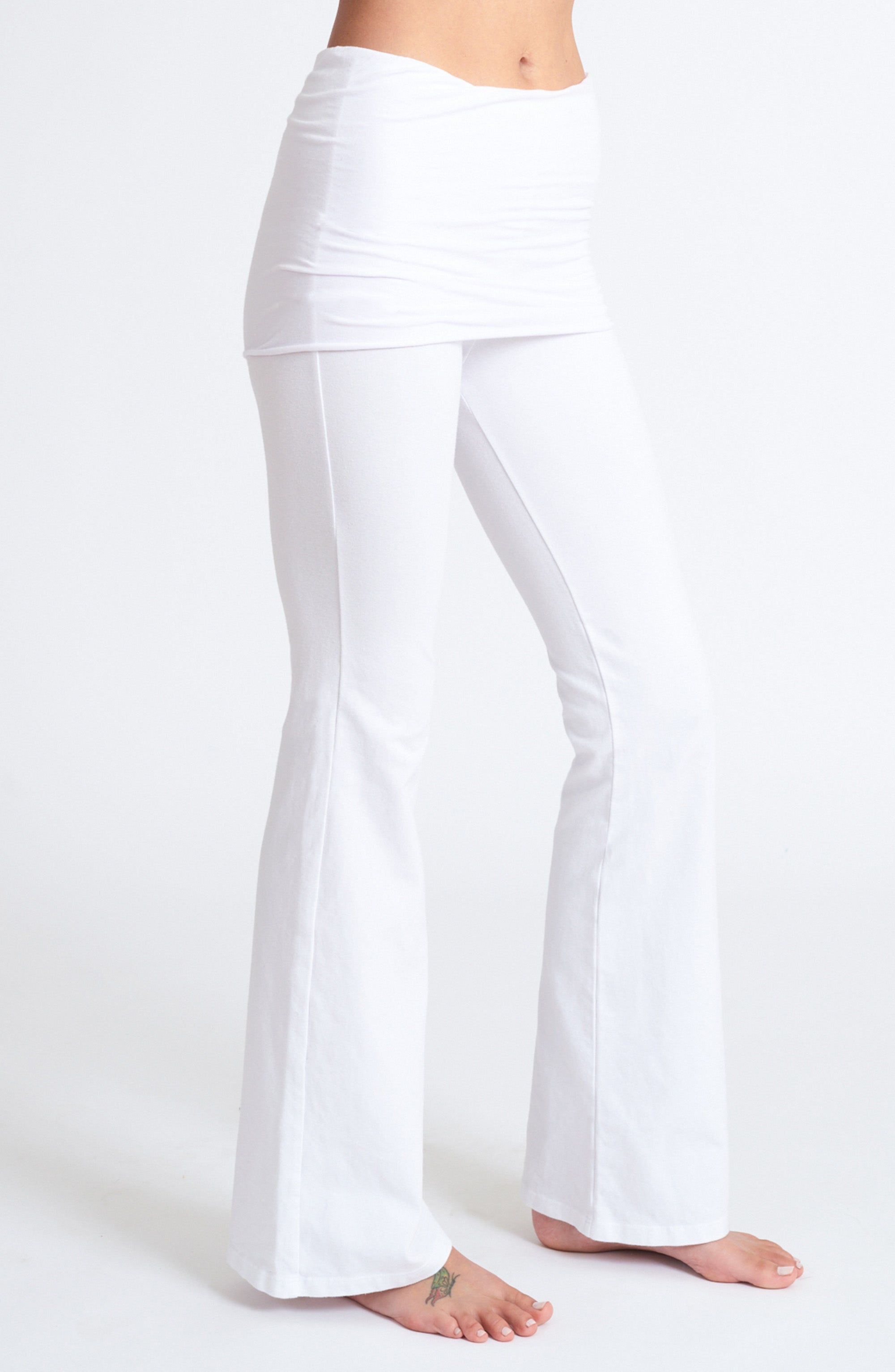 White bootcut store yoga pants